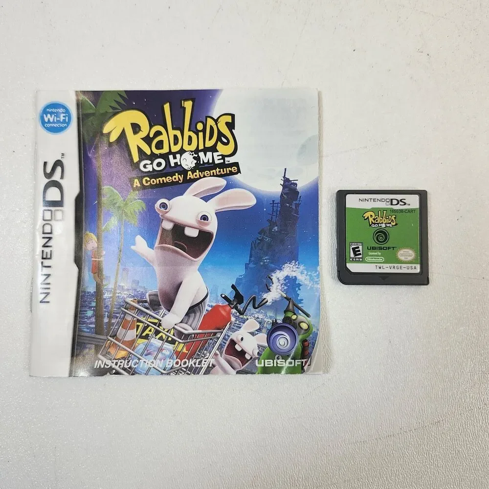 Rabbids Go Home Nintendo DS Game 2009 Cartridge Manual